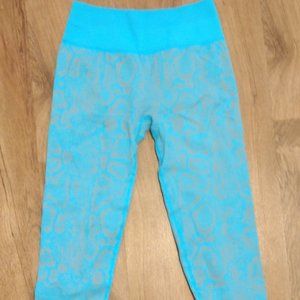 Snake Seamless Leggins, Bombshell Sportsware, M-Turquoise